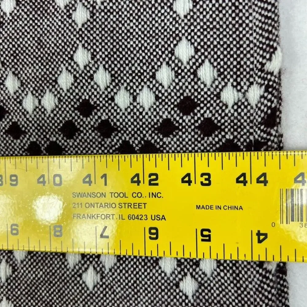 West Elm Throw Blanket Diamond Dot Decorative Burgundy White 44x56 Fringe
